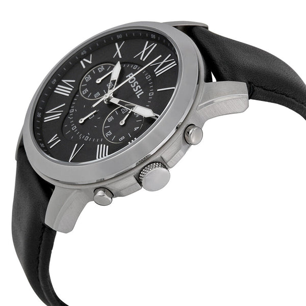 Fossil Grant Black Dial Black Leather Men's Watch FS4812 - Watches of New Zealand #2