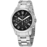 Fossil Grant Chronograph Black Dial Stainless Steel Men's Watch FS4736 - Watches of New Zealand