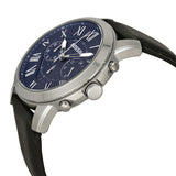 Fossil Grant Chronograph Blue Dial Black Dial Men's Watch FS4990 - Watches of New Zealand #2
