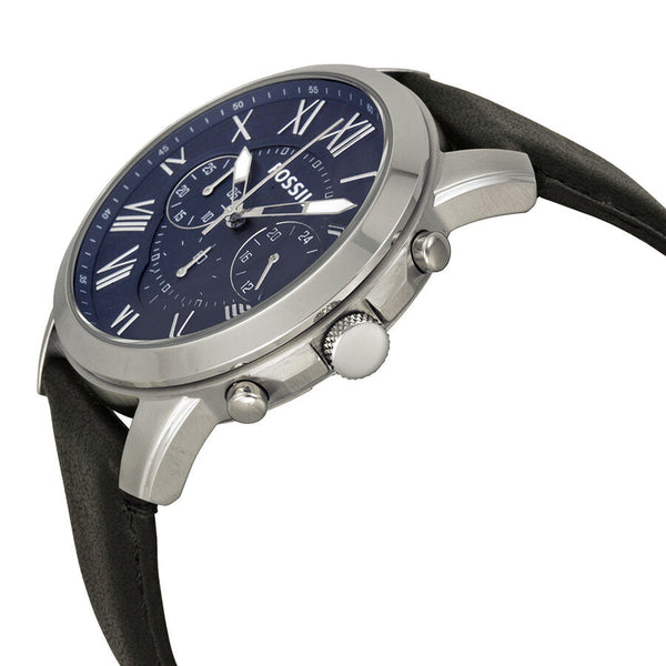Fossil Grant Chronograph Blue Dial Black Dial Men's Watch FS4990 - Watches of New Zealand #2