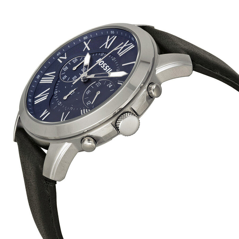 Fossil Grant Chronograph Blue Dial Black Dial Men's Watch FS4990 - Watches of New Zealand #2