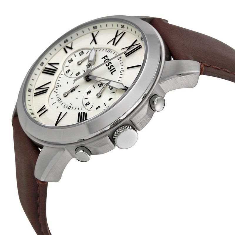 Fossil Grant Chronograph Brown Leather Men's Watch FS4735 - Watches of New Zealand #2