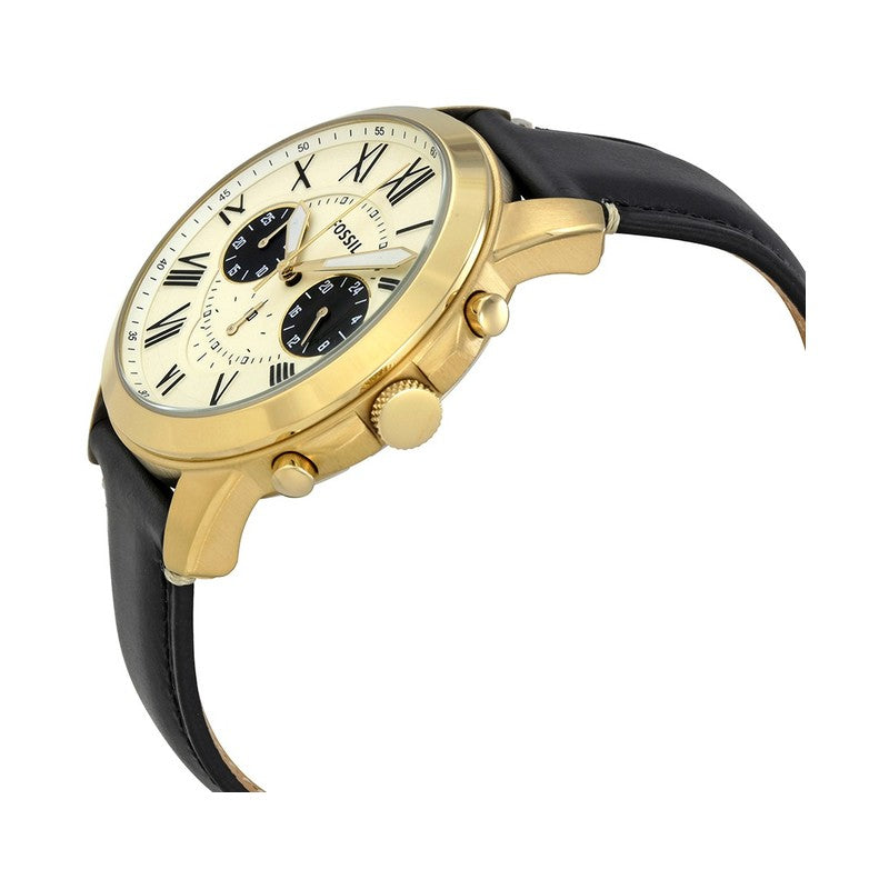 Fossil Grant Chronograph Cream Dial Watch - FS5272