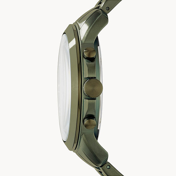 Fossil Grant Olive Green Stainless Steel Men's Watch FS5375