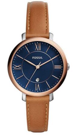 Fossil Jacqueline Three-Hand Date Luggage Leather Watch - ES4274
