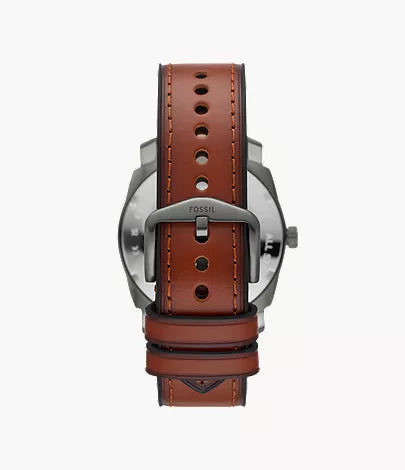 Fossil Machine Three-Hand Date Brown Leather Men's Watch - FS5900