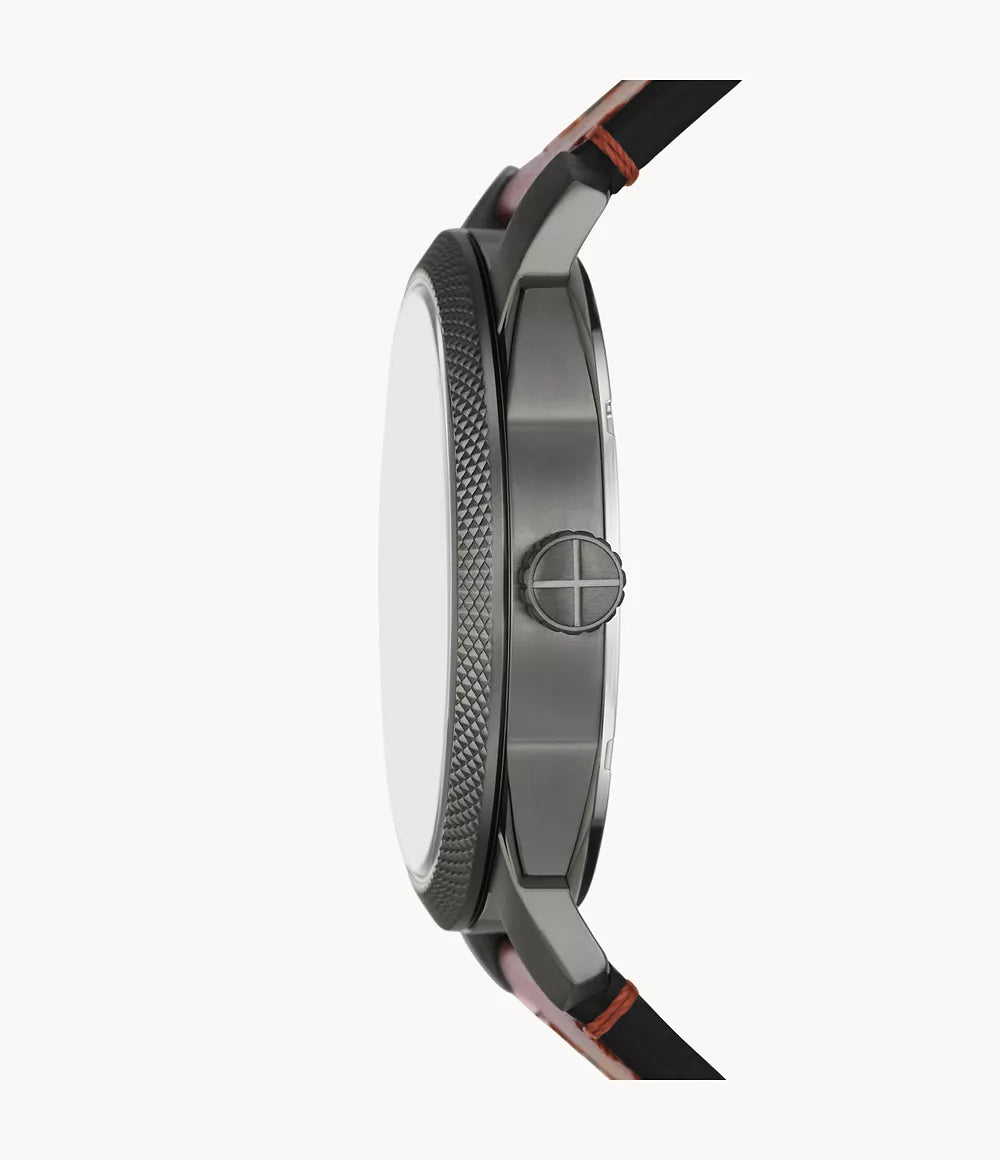 Fossil Machine Three-Hand Date Brown Leather Men's Watch - FS5900
