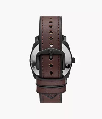 Fossil Machine Three-Hand Date Brown Leather Men's Watch - FS5901