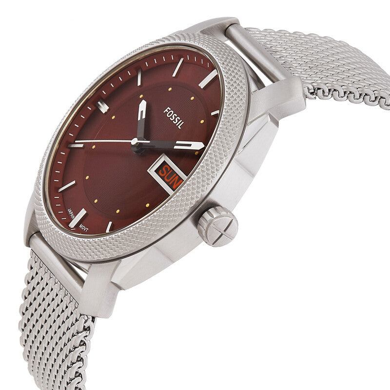 Fossil Machine Quartz Burgundy Dial Men's Watch - FS6014