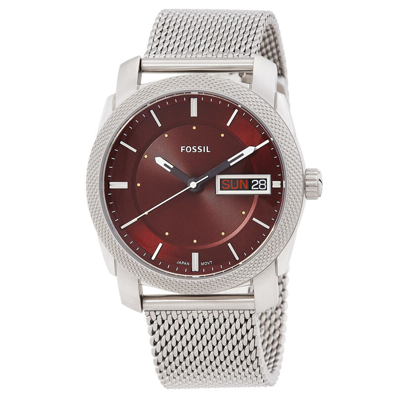 Fossil Machine Quartz Burgundy Dial Men's Watch - FS6014