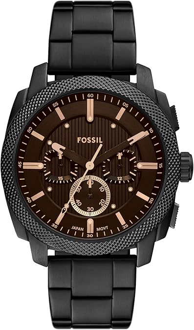 Fossil Machine Chronograph Black Stainless Steel Men's Watch - FS6097