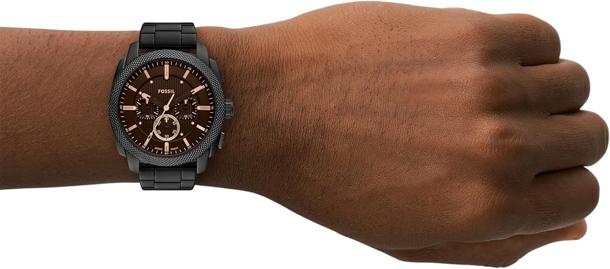 Fossil Machine Chronograph Black Stainless Steel Men's Watch - FS6097