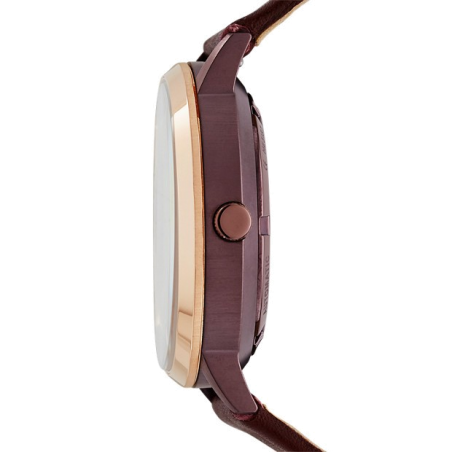 Fossil Vintage Muse Brown Leather Strap Red Dial Automatic Watch for Gents - ME3137