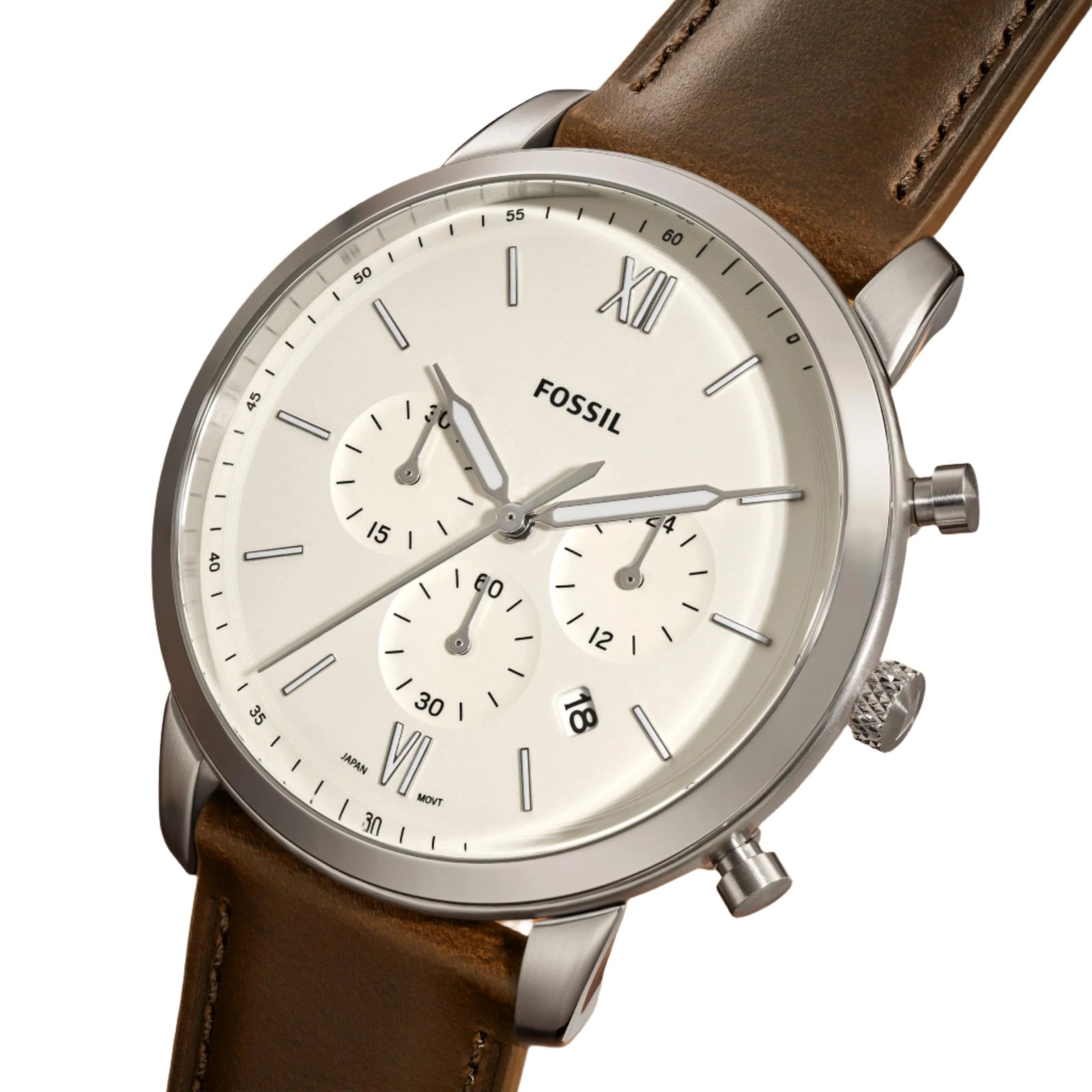 Fossil Neutra Chronograph Brown Leather Men's Watch - FS5380