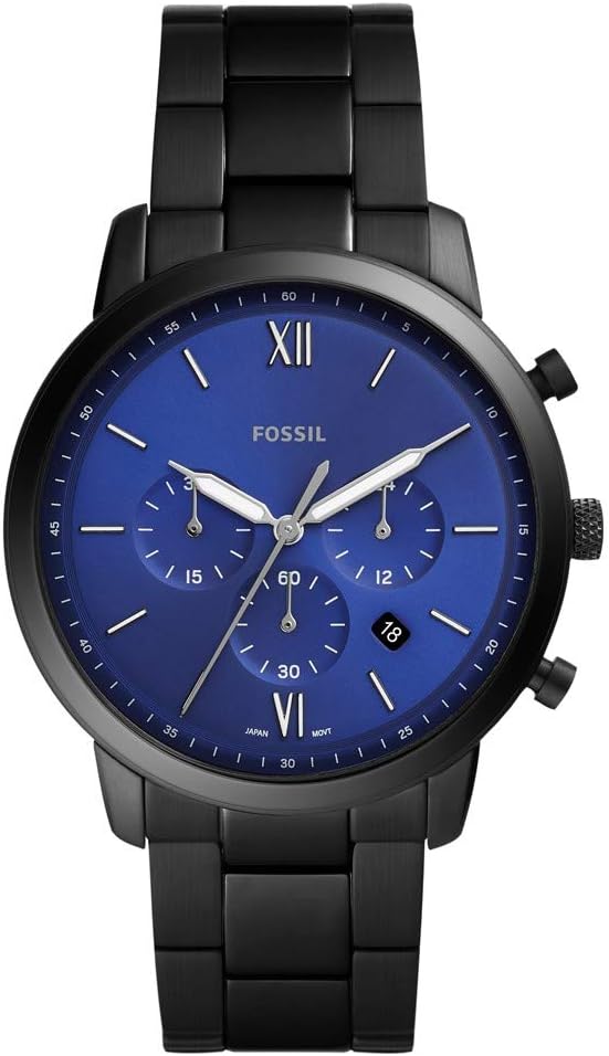 Fossil Neutra Chronograph Black Stainless Steel Men's Watch - FS5698