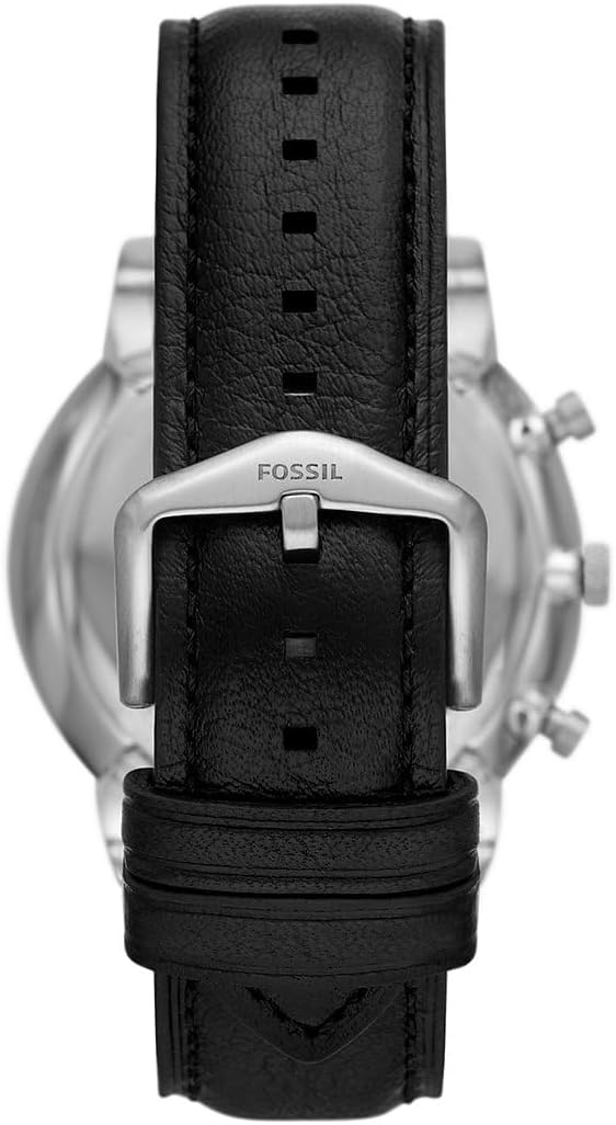 Fossil Neutra Chronograph Black LiteHide Leather Strap Burgundy Dial Quartz Men's Watch - FS6016