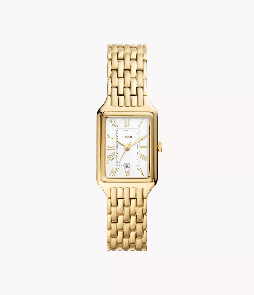Fossil Raquel Three-Hand Date Gold-Tone Stainless Steel Watch - ES5220