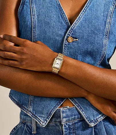 Fossil Raquel Three-Hand Date Gold-Tone Stainless Steel Watch - ES5220