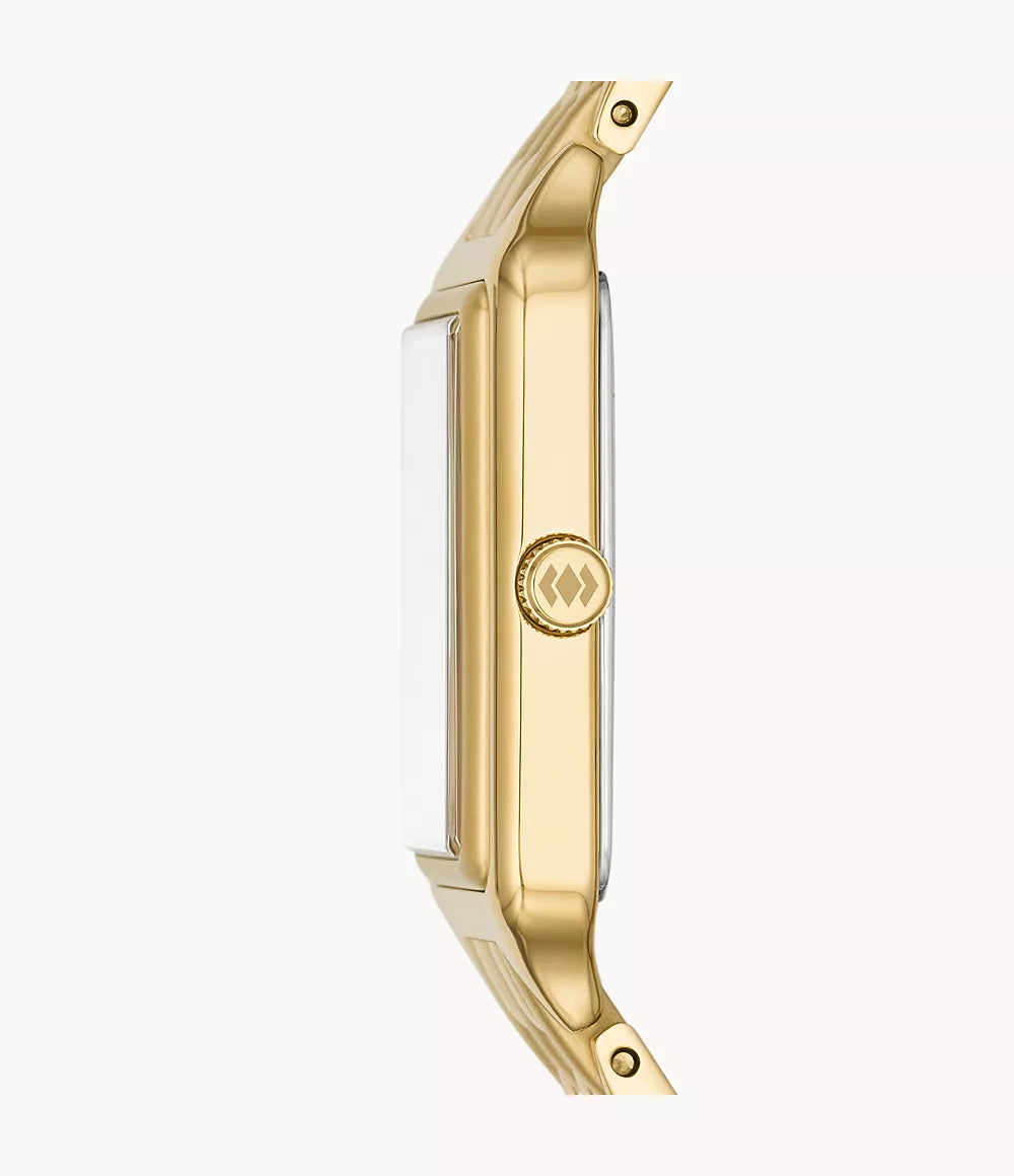 Fossil Raquel Three-Hand Date Gold-Tone Stainless Steel Watch - ES5220