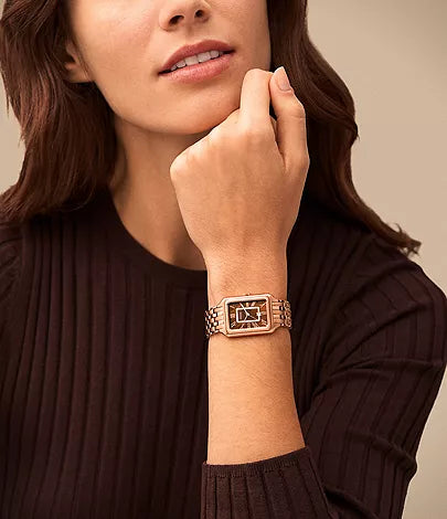 Fossil Raquel Three-Hand Date Rose Gold-Tone Stainless Steel Watch - ES5323