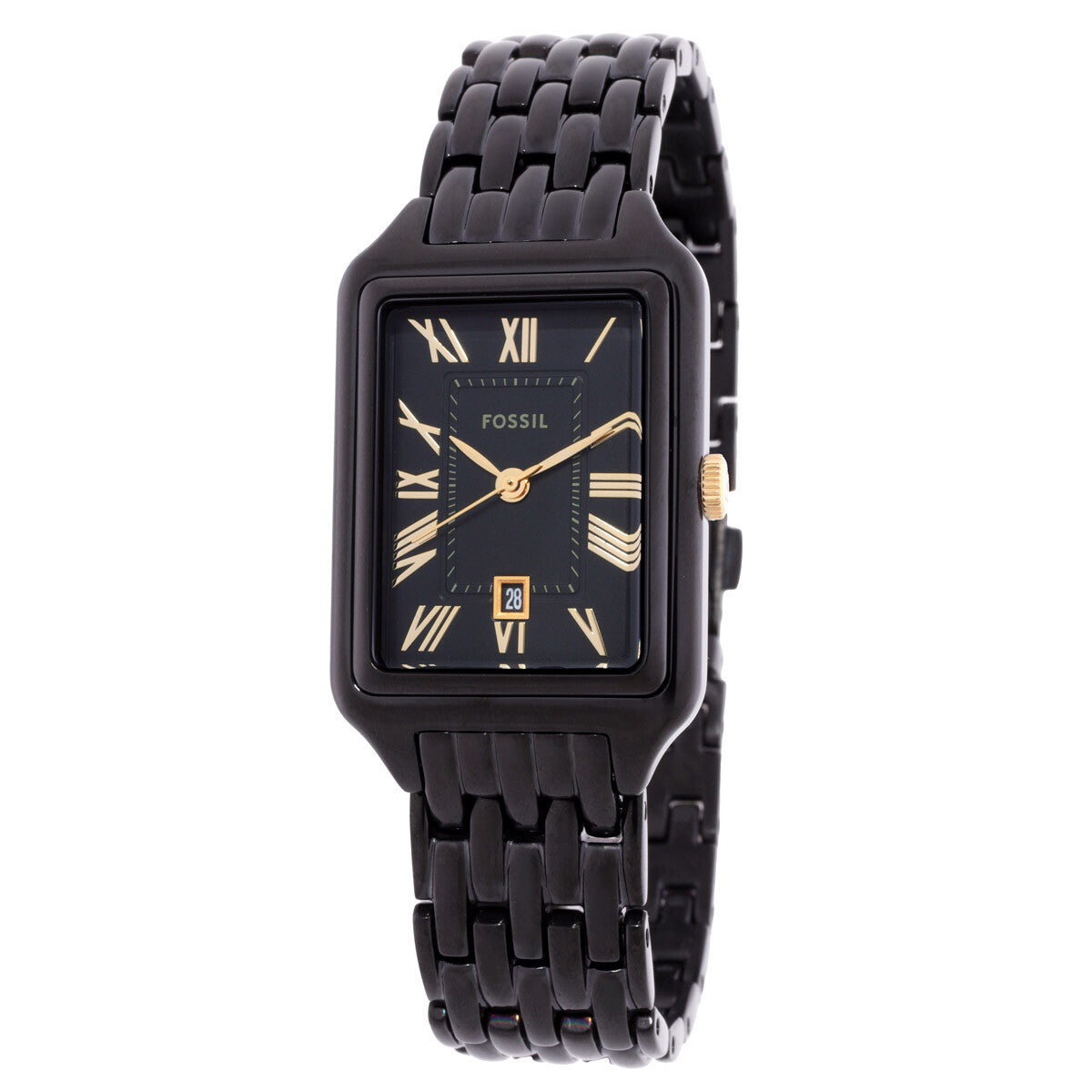 Fossil Raquel Three-Hand Date Black Stainless Steel Wome's Watch - ES5385