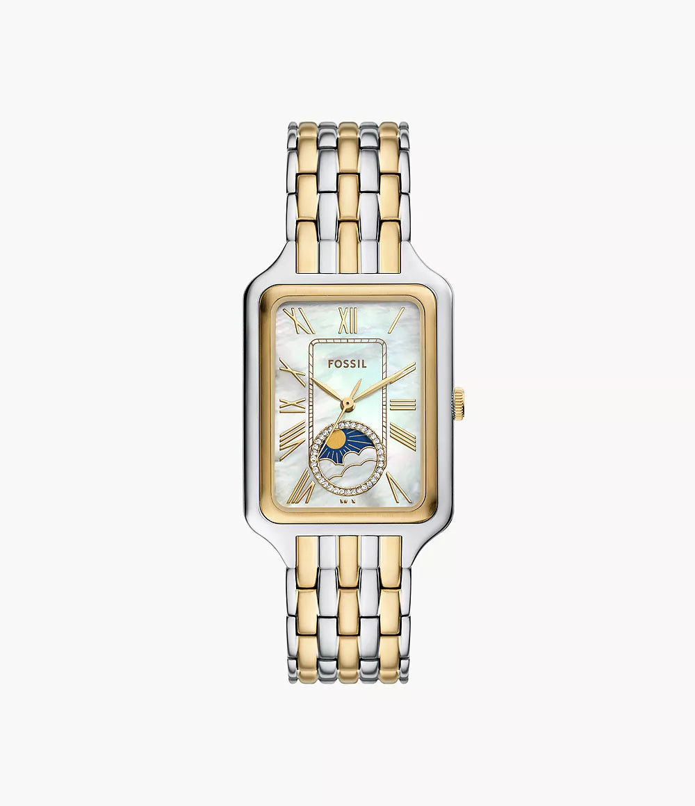 Fossil Raquel Sun Moon Multifunction Two-Tone Stainless Steel Women's Watch - ES5399