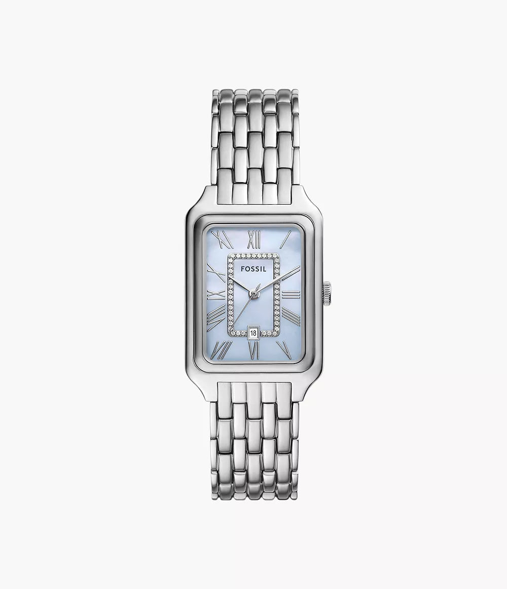 Fossil Raquel Three-Hand Date Stainless Steel Women's Watch - ES5402