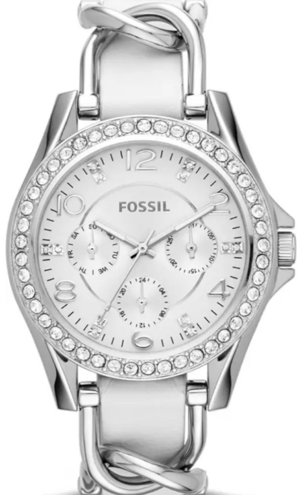 Fossil Riley Analog Display Analog Quartz 38MM White Women's Watch ES3463