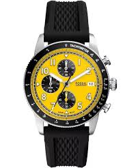 Fossil Sport Tourer Chronograph Black Silicone Watch - FS6044