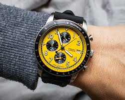 Fossil Sport Tourer Chronograph Black Silicone Watch - FS6044