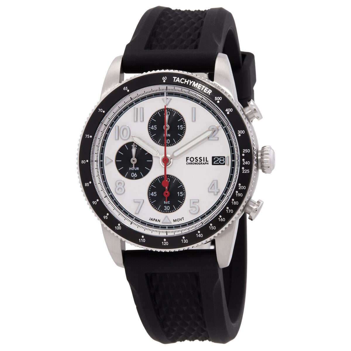 Fossil Sport Tourer Chronograph Black Silicone Men's Watch - FS6087