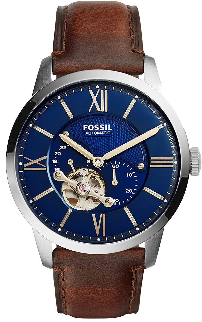 Fossil Townsman Automatic Blue Satin Dial Men's Watch ME3110