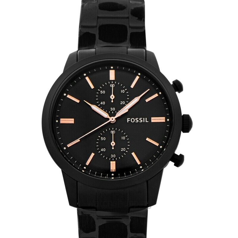 Fossil Townsman Chronograph Black Stainless Steel 44mm Chronograph Black Stainless Steel Men's Watch FS5379