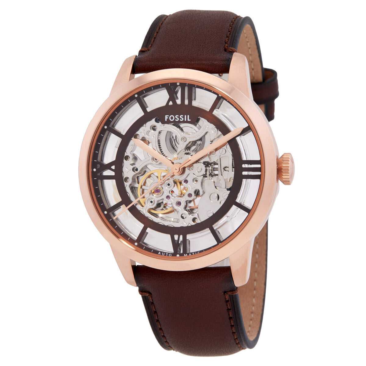 Fossil Townsman Automatic Brown Leather Men's Watch - ME3259