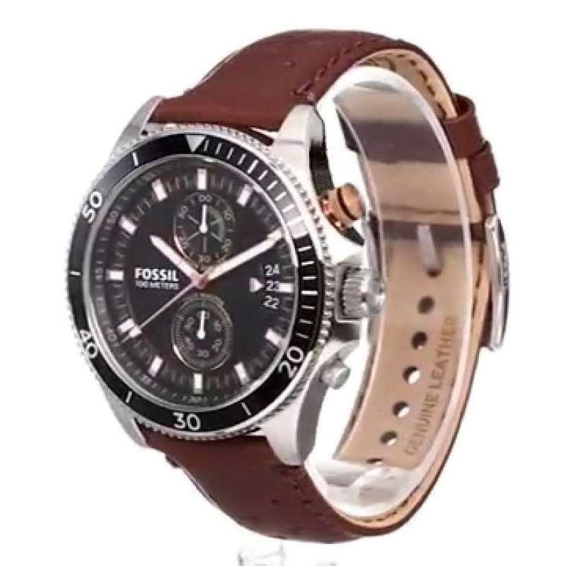 Fossil Men's Wakefield Chronograph Brown Leather Watch CH2944