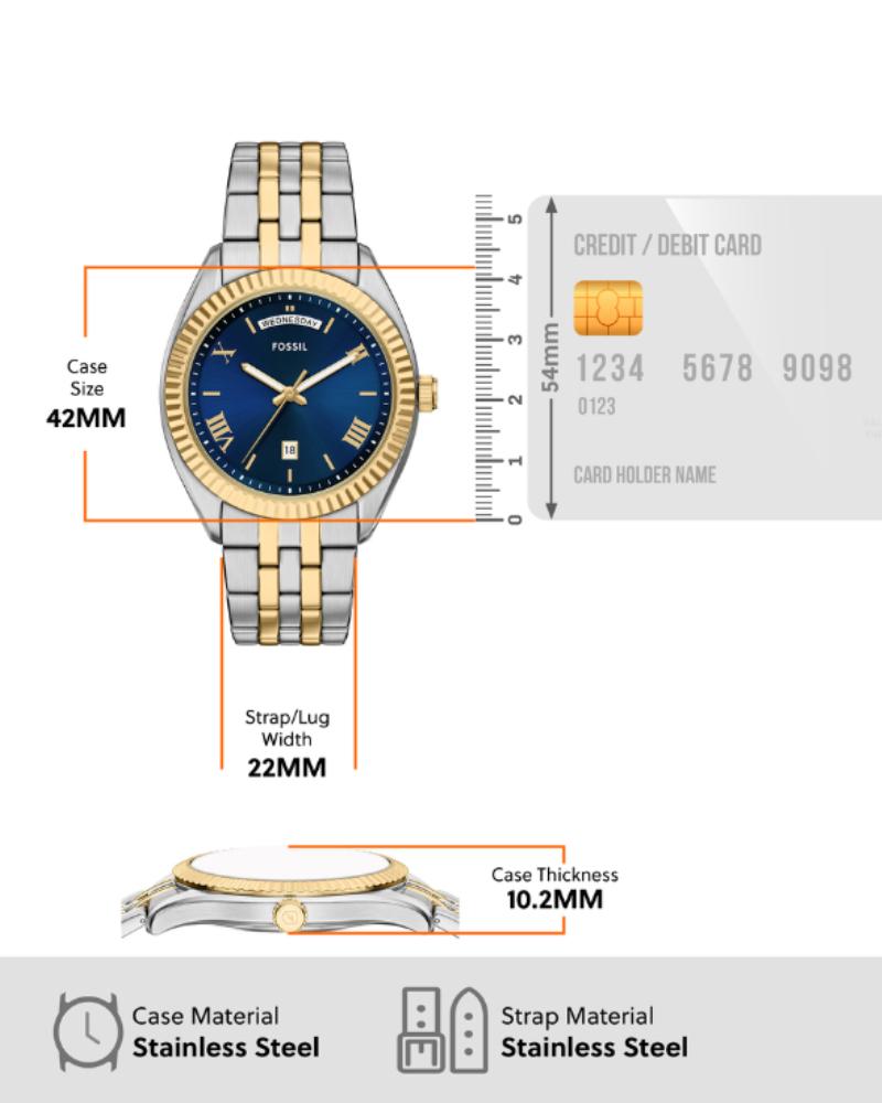 Campbell Three-Hand Day-Date Two-Tone Stainless Steel Watch FS6141 - Image 4