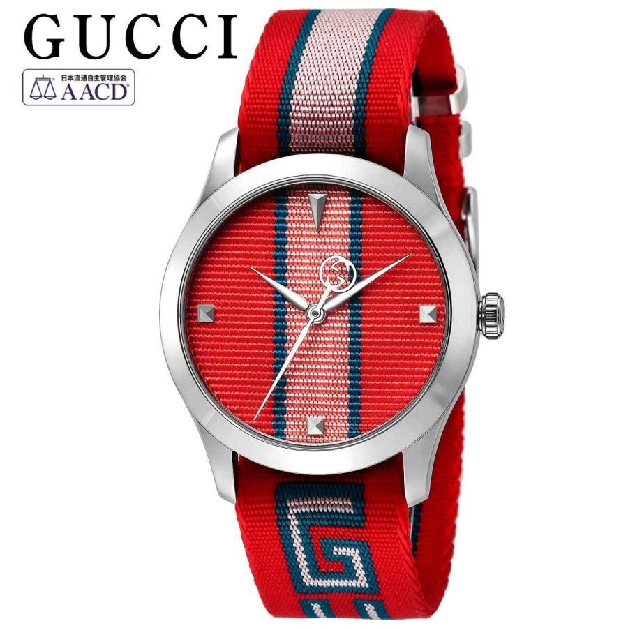 Gucci G-Timeless 38mm red strap watch with Gucci branding