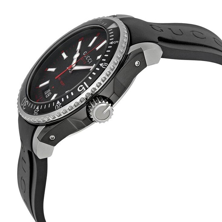 Gucci Dive Stainless Steel  with Black Rubber Band Men's Watch - YA136303