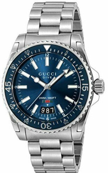 Gucci Dive 40mm Stainless Steel Men's Watch - YA136311
