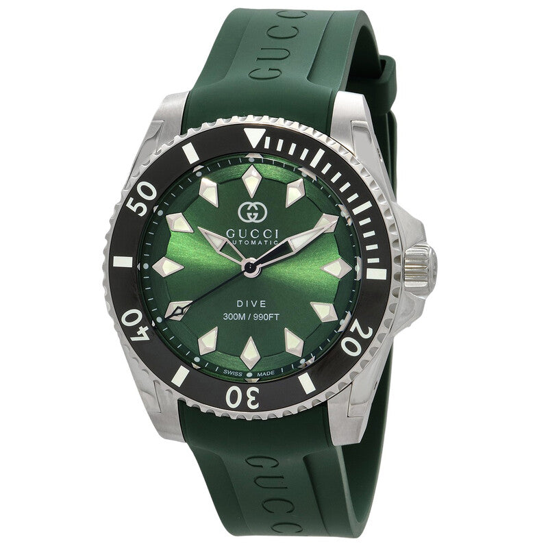 Gucci Dive Automatic Green Dial Men's Watch - YA136360