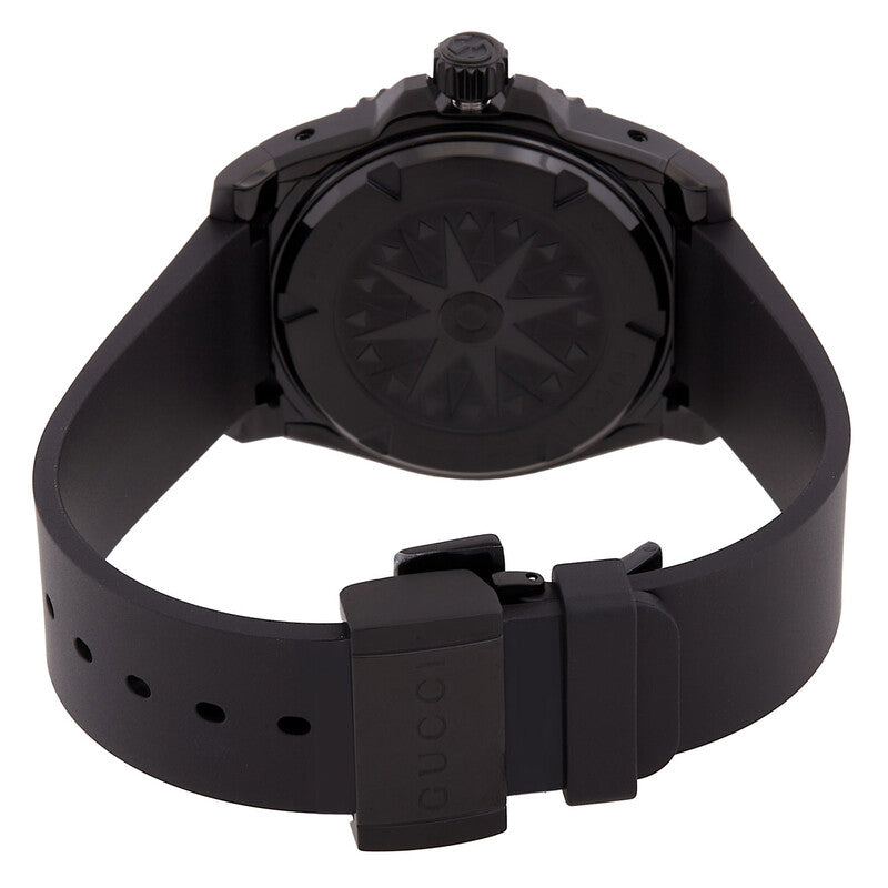 Gucci Dive Automatic Black Dial Rubber Strap Men's Watch - YA136361