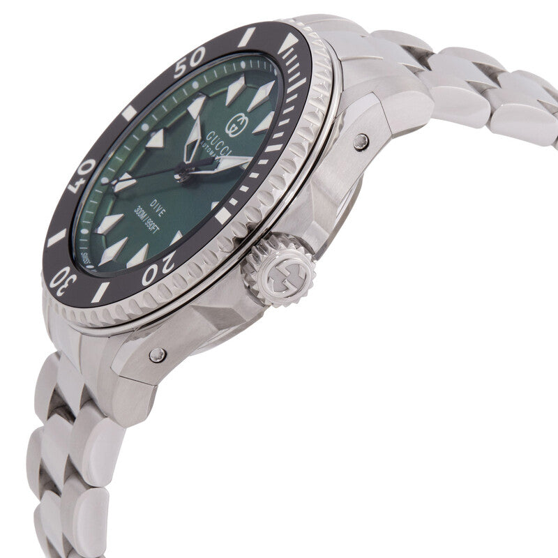 Gucci Dive Automatic Green Dial Men's Watch - YA136363