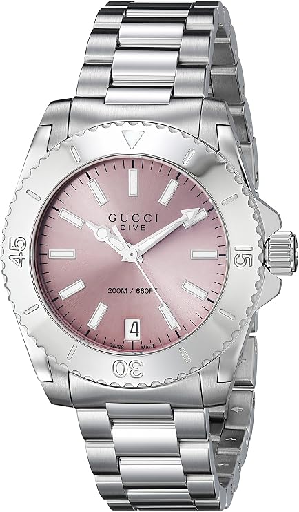 Gucci Dive Pink Dial Women's Watch YA136401