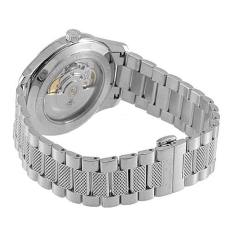 GUCCI Eryx 40MM AUTO Steel Silver GuillochÃ¨ Dial Men's Watch YA126339