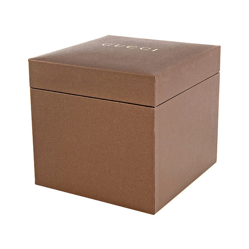 Gucci G-Chrono XL watch presentation box in brown with Gucci branding
