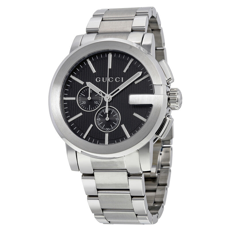 Gucci G-Chrono Black Dial Stainless Steel Men's Watch YA101204