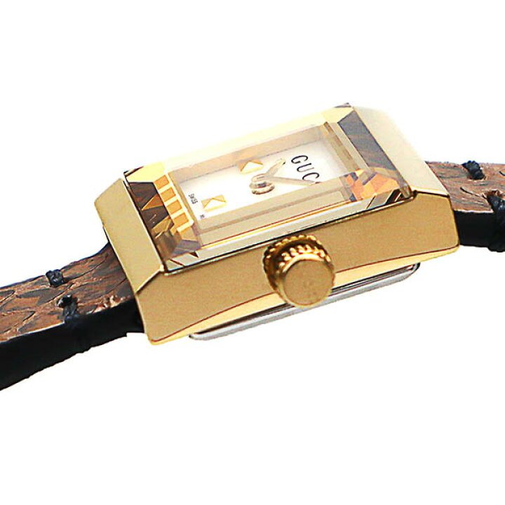 Ladies Gucci G-Frame Leather Strap Women's Watch YA128523