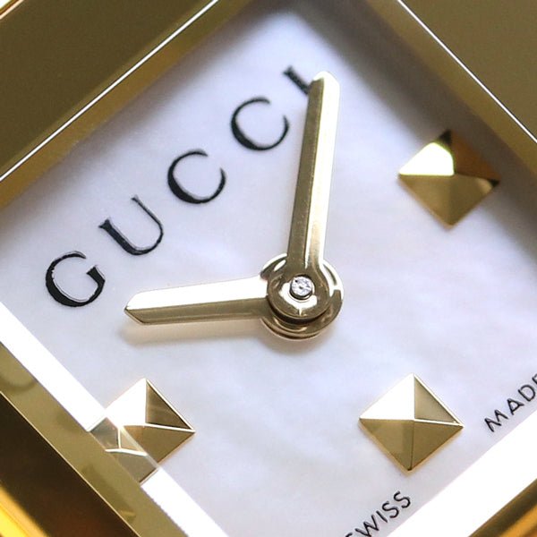 Ladies Gucci G-Frame Leather Strap Women's Watch - YA128524