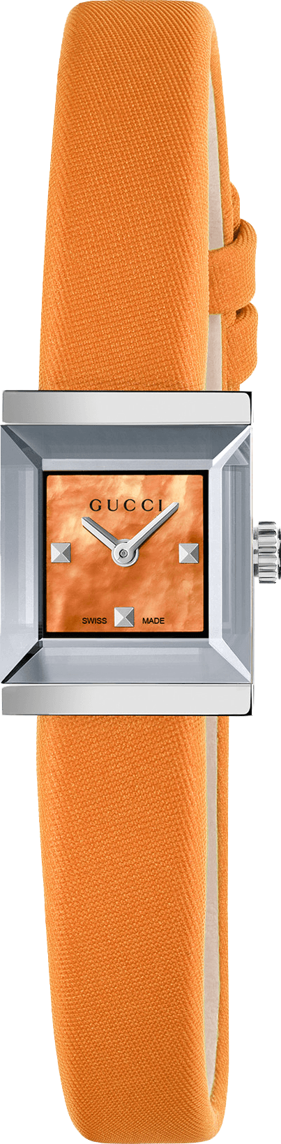 Ladies Gucci G-Frame Leather Strap Women's Watch - YA128532