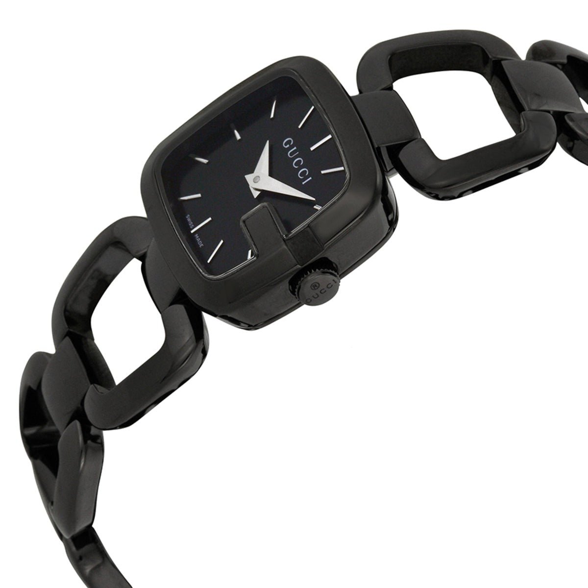 Gucci G-Gucci Black Dial Black Steel Women's Watch YA125403